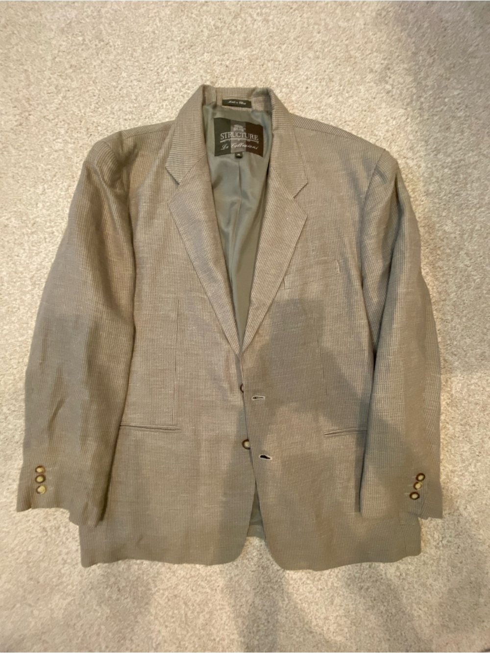 Structure Men’s Tan Plaid Blazer